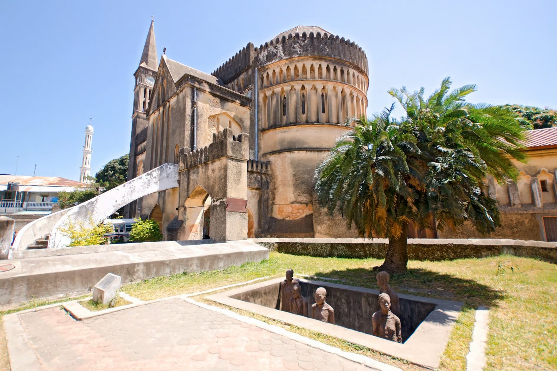 Stone Town Walking Tour Sultan's Palace ornate carved wooden doors and historic entrance